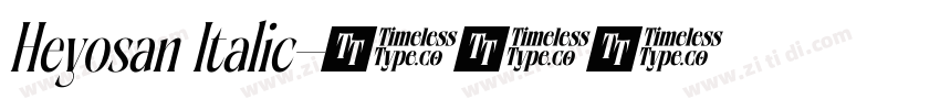 Heyosan Italic字体转换
